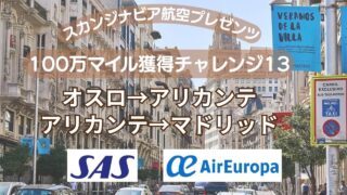 SAS100万マイル獲得チャレンジ 13 スカンジナビア航空&エアヨーロッパでスペイン移動