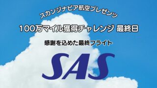 SAS100万マイル獲得チャレンジ 最終日 感謝の気持ちと達成感を抱いて帰国!